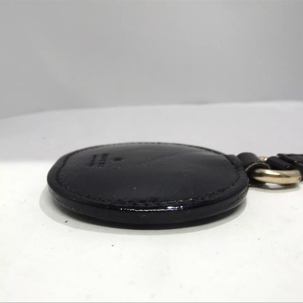 AUTH GUCCI GG Patent Leather Keychain Bag Charm Black - Picture 3 of 5